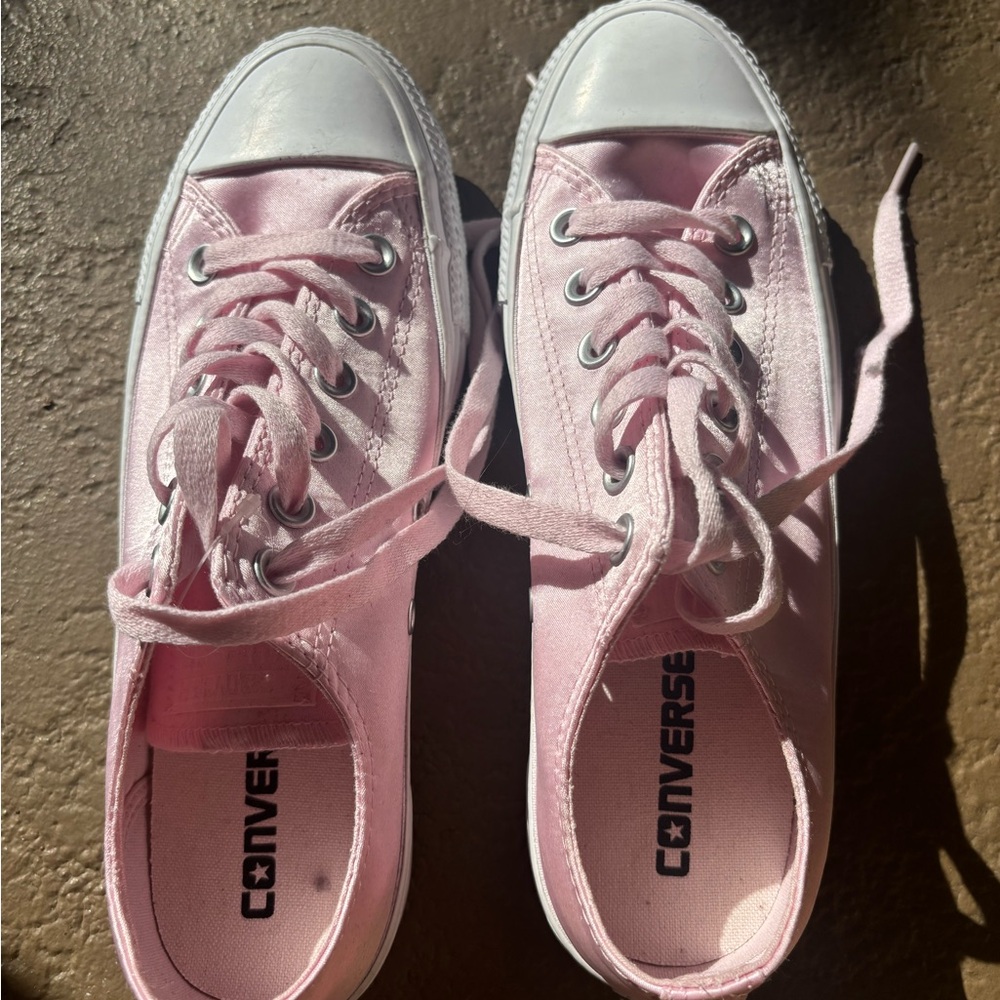Pink Satin Converse